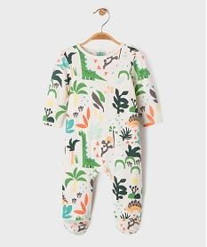 GEMO Pyjama dors-bien à pont dos en coton à motif bébé Blanc