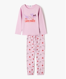 GEMO Pyjama  Love dogs  avec motifs coeurs fille violet standard