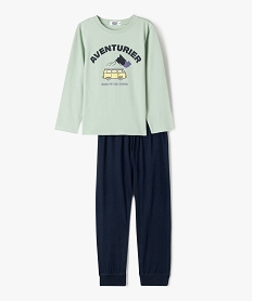 GEMO Pyjama avec motif aventurier garçon vert standard