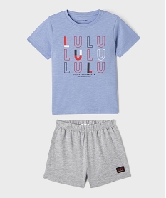 GEMO Pyjashort avec inscriptions tricolores garçon - LuluCastagnette bleu standard