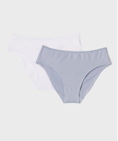 GEMO Culotte en microfibre pailletée sans coutures fille (lot de 2) Bleu