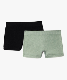 GEMO Boxer en maille côtelée fille (lot de 2) Multicolore