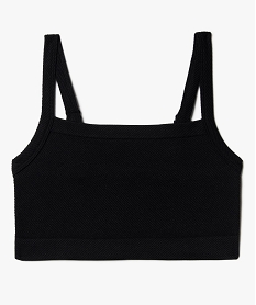 GEMO Brassière à col carré et bretelles ajustables fille noir standard