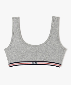 GEMO Brassière en coton stretch fille - Camps United gris standard