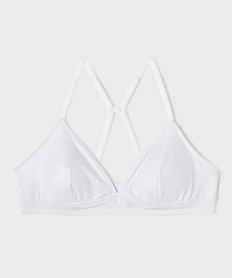 GEMO Soutien-gorge pailleté dos nageur avec mousse amovibles fille blanc standard