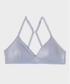 GEMO Soutien-gorge pailleté dos nageur avec mousse amovibles fille bleu standard