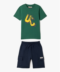 GEMO Pyjashort à poches cargo garçon - Camps United vert standard