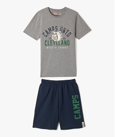 GEMO Pyjashort 2 pièces imprimé patiné garçon - Camps United gris standard