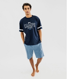 GEMO Pyjashort bicolore homme - Camps United bleu standard
