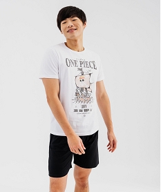 GEMO Pyjashort 2 pièces en jersey de coton imprimé homme - One Piece blanc standard