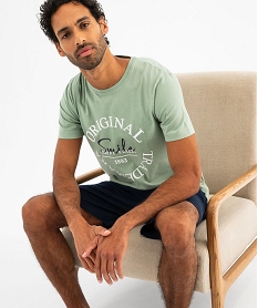 GEMO Pyjashort en coton mix&match homme vert standard