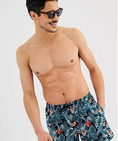 GEMO Short de bain imprimé tropical homme Vert