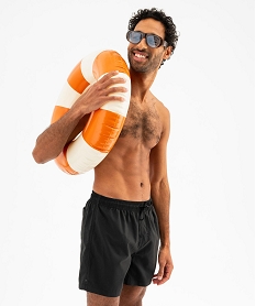 GEMO Short de bain homme uni Noir