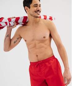 GEMO Short de bain homme uni rouge vif