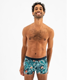 GEMO Maillot de bain boxer imprimé tropical homme Vert