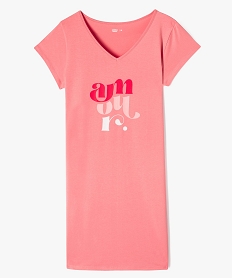 GEMO Chemise de nuit imprimée à manches courtes femme orange standard