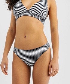 GEMO Bas de maillot de bain rayé forme culotte femme - LuluCastagnette bleu standard