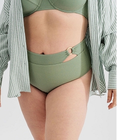 GEMO Bas de maillot de bain pailleté femme grande taille vert standard