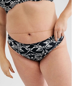 GEMO Haut de maillot de bain à motifs fleuris forme emboîtante femme grande taille noir standard