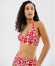 GEMO Haut de maillot de bain triangle avec mousses amovibles femme rouge standard