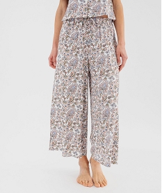 GEMO Pantalon de pyjama fluide imprimé femme Orange