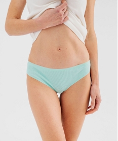 GEMO Tanga en maille côtelée femme (lot de 2) Bleu