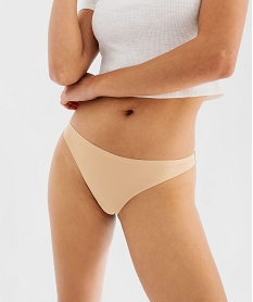 GEMO String en microfibre femme (lot de 2) beige standard