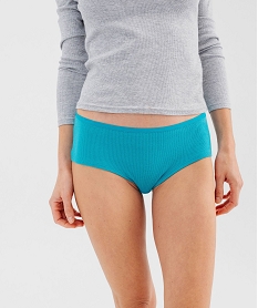 GEMO Shorty en maille côtelée femme (lot de 2) Bleu