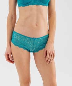 GEMO Shorty en dentelle et tulle femme (lot de 2) Bleu