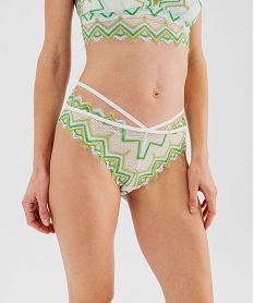 GEMO Shorty en dentelle avec brides à la taille femme blanc standard