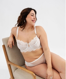 GEMO Soutien-gorge emboitant en dentelle femme grande taille Blanc