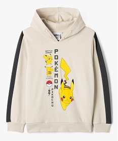 GEMO Sweat à capuche imprimé Pikachu garçon - Pokémon beige standard