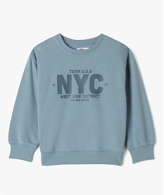 GEMO Sweat en molleton douillet imprimé garçon Gris