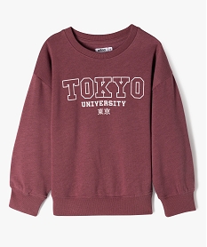 GEMO Sweat en molleton douillet imprimé garçon Rose