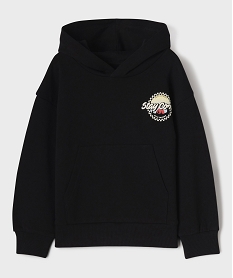 GEMO Sweat à capuche avec motif poitrine et dos garçon noir standard