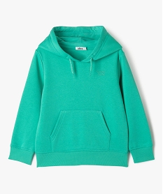 GEMO Sweat à capuche et poche kangourou uni garçon Bleu