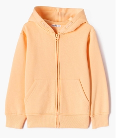 GEMO Sweat zippé avec capuche garçon Orange