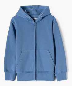 GEMO Sweat zippé avec capuche garçon bleu standard