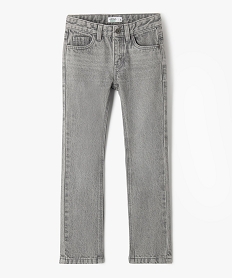 GEMO Jean regular délavé à taille réglable garçon gris standard