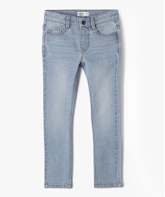 GEMO Jean slim extensible à taille réglable garçon blanc chine