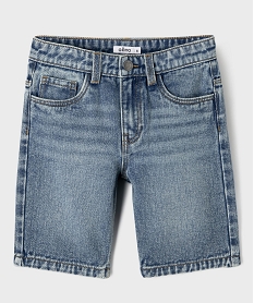 GEMO Short en jean coupe Skater avec taille ajustable garçon Bleu
