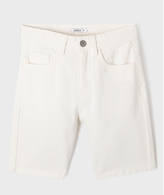 GEMO Bermuda en jean skater garçon blanc standard