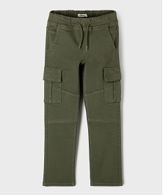 GEMO Pantalon cargo résistant à taille réglable garçon kaki standard