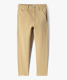 GEMO Pantalon chino en maille confortable et au coloris unique garçon Orange