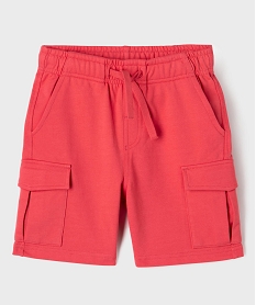 GEMO Bermuda en maille coupe cargo garçon rouge standard