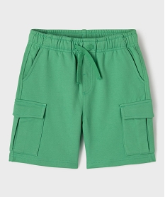GEMO Bermuda en maille coupe cargo garçon vert standard