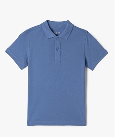 GEMO Polo à manches courtes uni garçon bleu grise