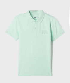 GEMO Polo à manches courtes en coton flammé garçon vert standard