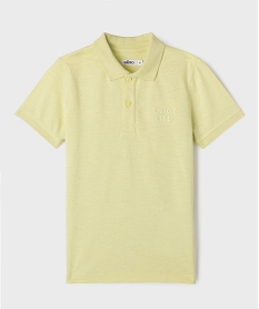 GEMO Polo à manches courtes en coton flammé garçon jaune standard