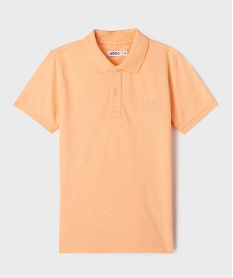 GEMO Polo à manches courtes en coton flammé garçon Orange